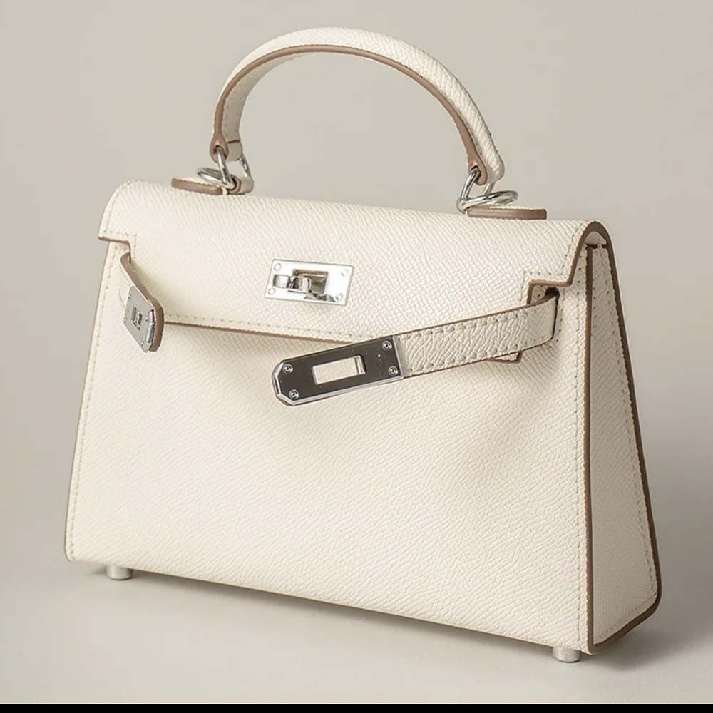 Fashionable cowhide high-end leather Kelly bag palm pattern crossbody handbag small handbag for women