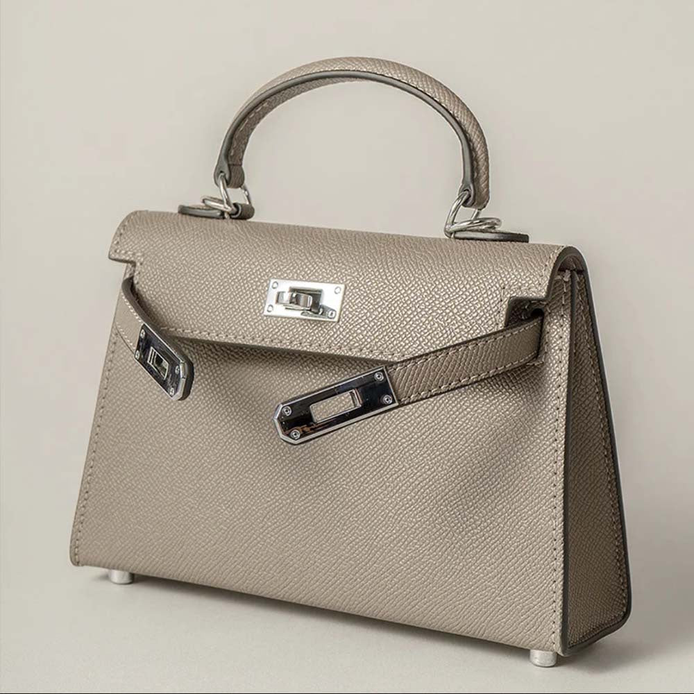 Fashionable cowhide high-end leather Kelly bag palm pattern crossbody handbag small handbag for women