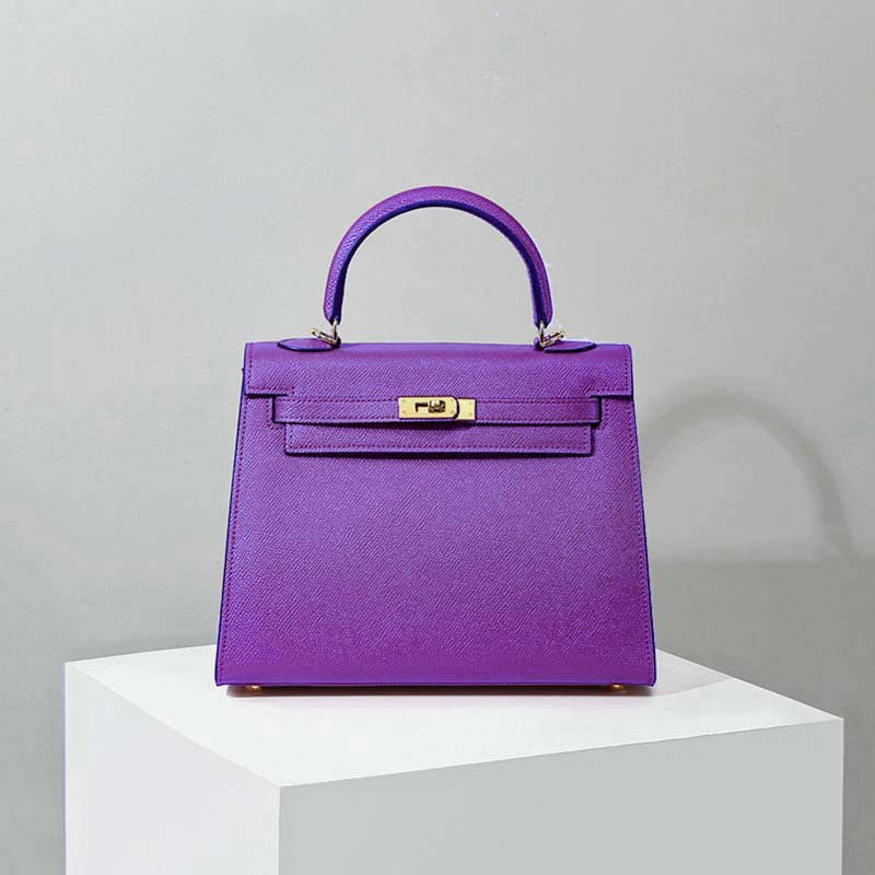 Fashionable cowhide high-end leather Kelly bag palm pattern crossbody handbag small handbag for women