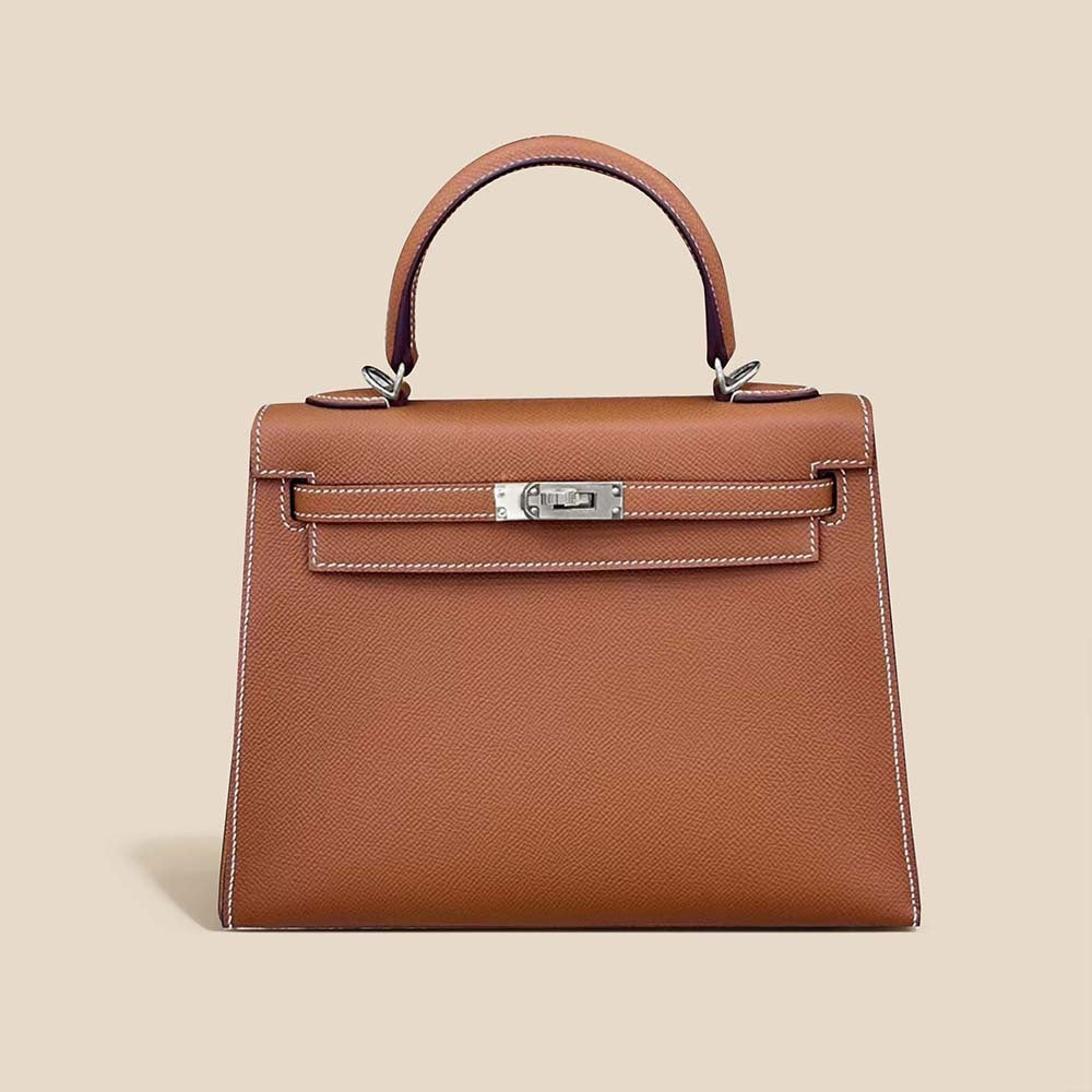 Fashionable cowhide high-end leather Kelly bag palm pattern crossbody handbag small handbag for women